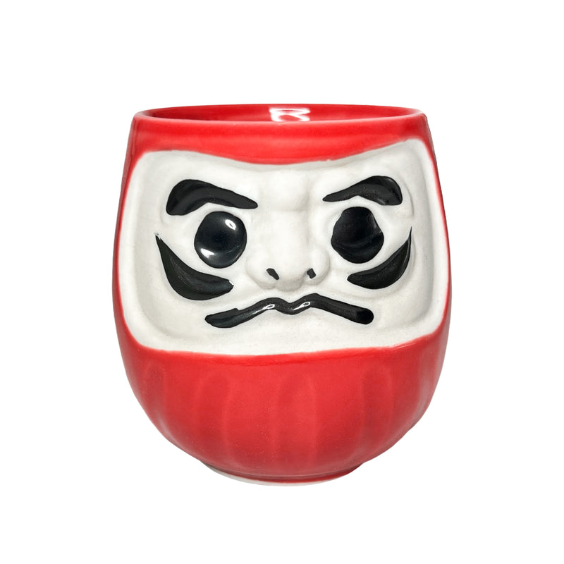Japanese Ceramic Tea Cup Red Dharma 350ml
