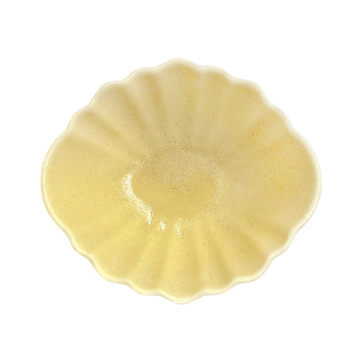 Japanese Pottery Sauce Dish 8cm CHOTTO Shell Yellow