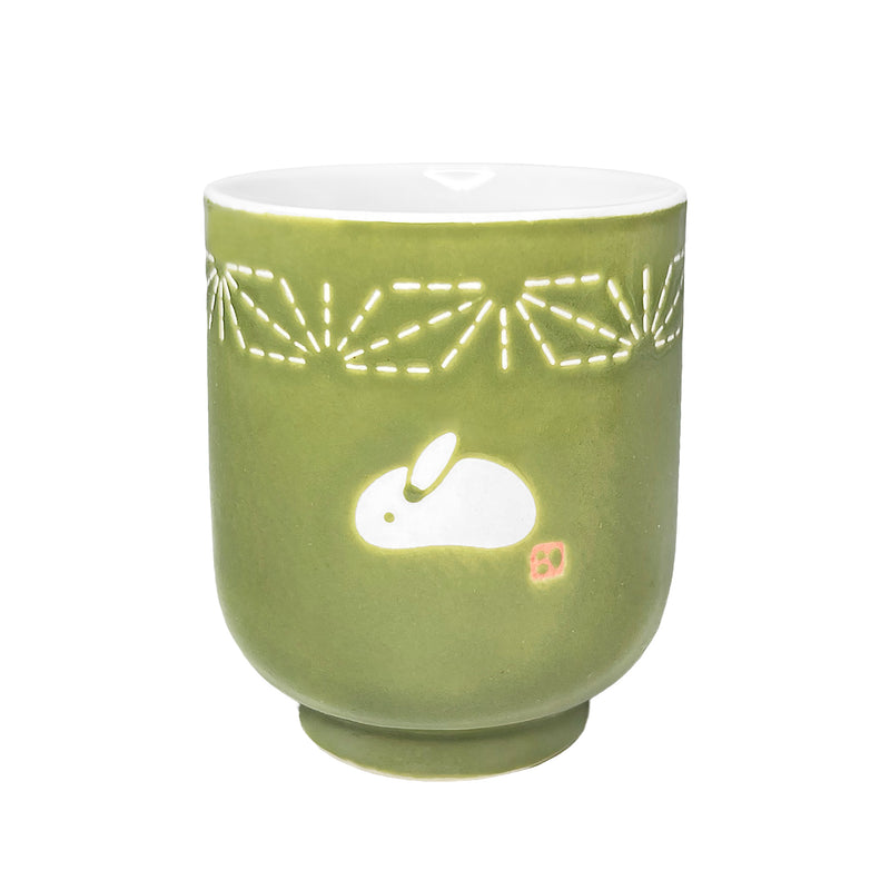 Japanese Ceramic Tea Cup Yuzu Bunny 200ml