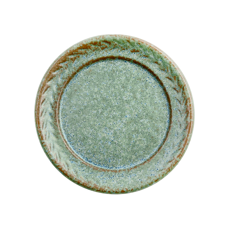 Ceramic Retro Clay Plate 11cm Sage