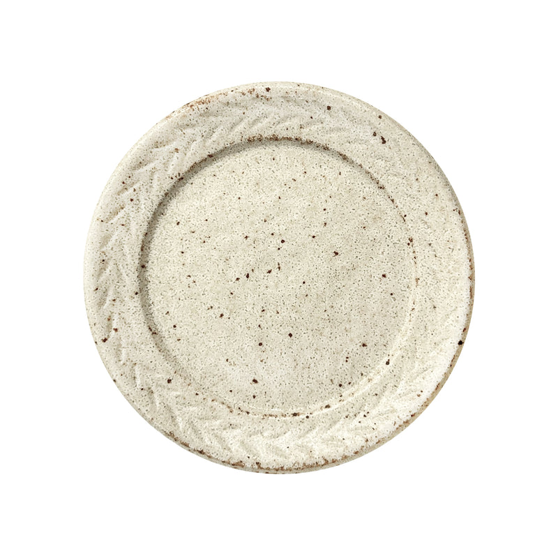 Ceramic Retro Clay Plate 11cm Cream