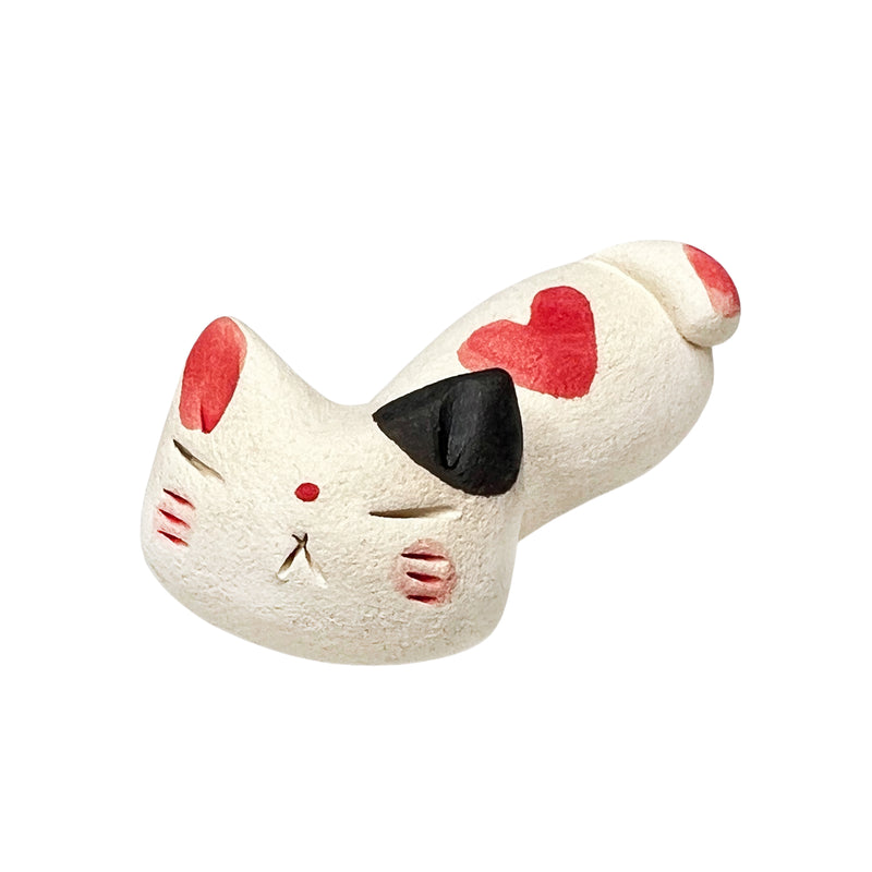 Handcrafted Napping Cat Chopstick Holder Rest Made In Japan