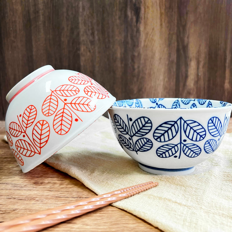 Japanese Ceramic Rice Bowl 13cm Haruya Blue