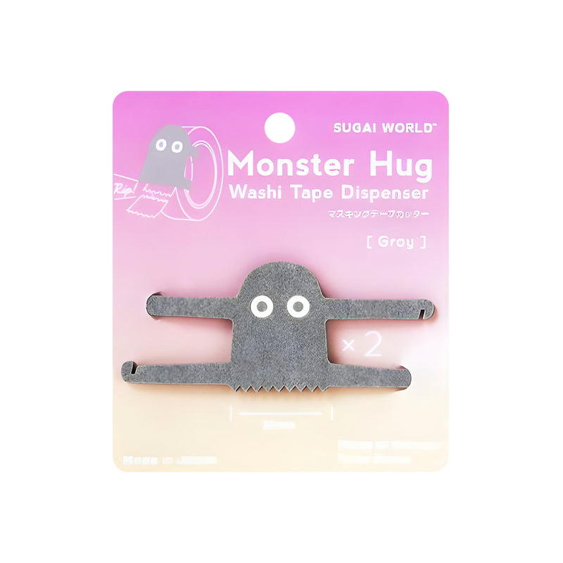 Monster Hug Series Portable Washi Tape Cutter Phone Holder Grey