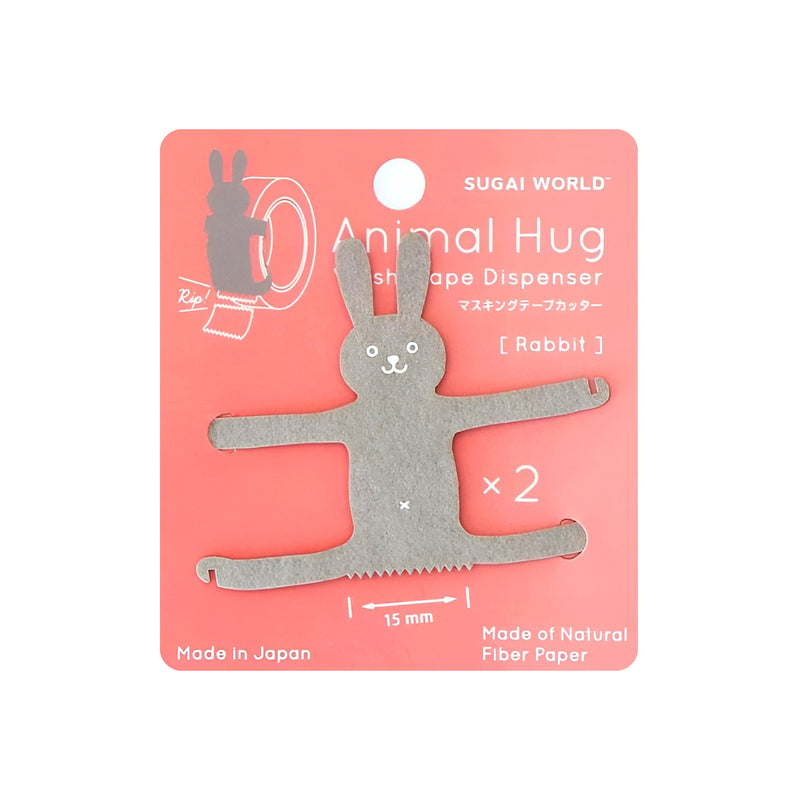 Animal Hug Tape Cutter Series Grey Rabbit