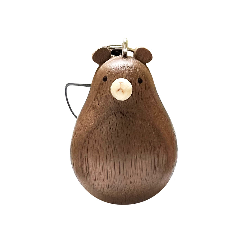 Handmade Natural Wood Keychain Pendant Series Bear