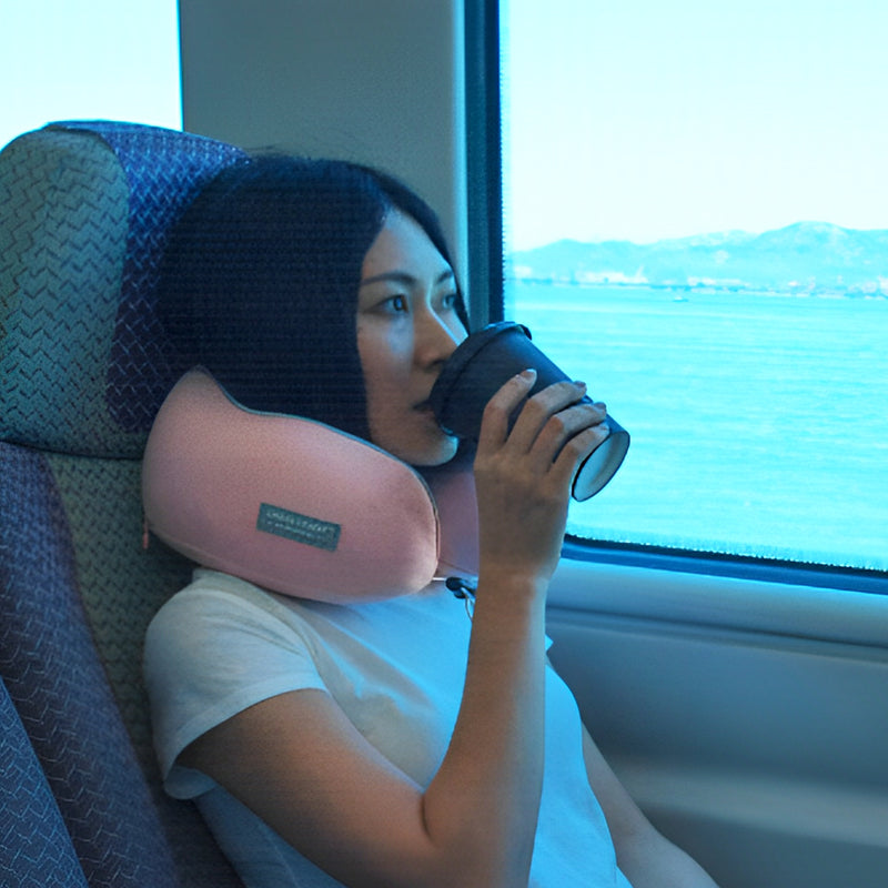 Urban Forest Blossom Neck Pillow & Eyeshade Travel Set Sakura Pink