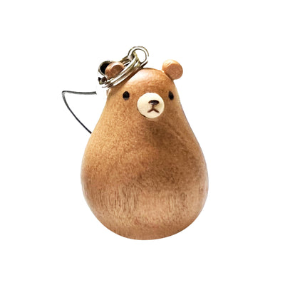 Handmade Natural Wood Keychain Pendant Series Bear