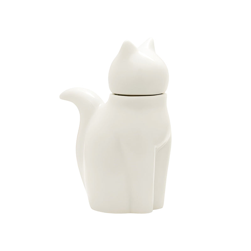 Cat Soy Sauce Bottle Ceramic White 2 Sizes