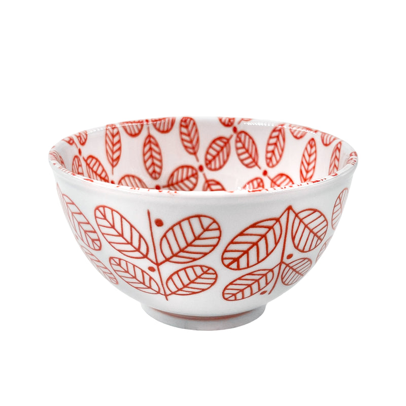 Japanese Ceramic Rice Bowl 13cm Haruya Red