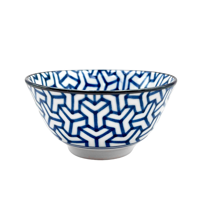 Japanese Ceramic Rice Bowl 13cm Indigo Kasuri