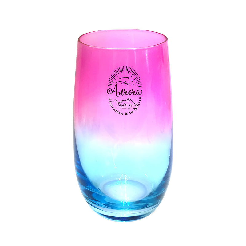 Soda Glass Aurora Series Pink & Blue