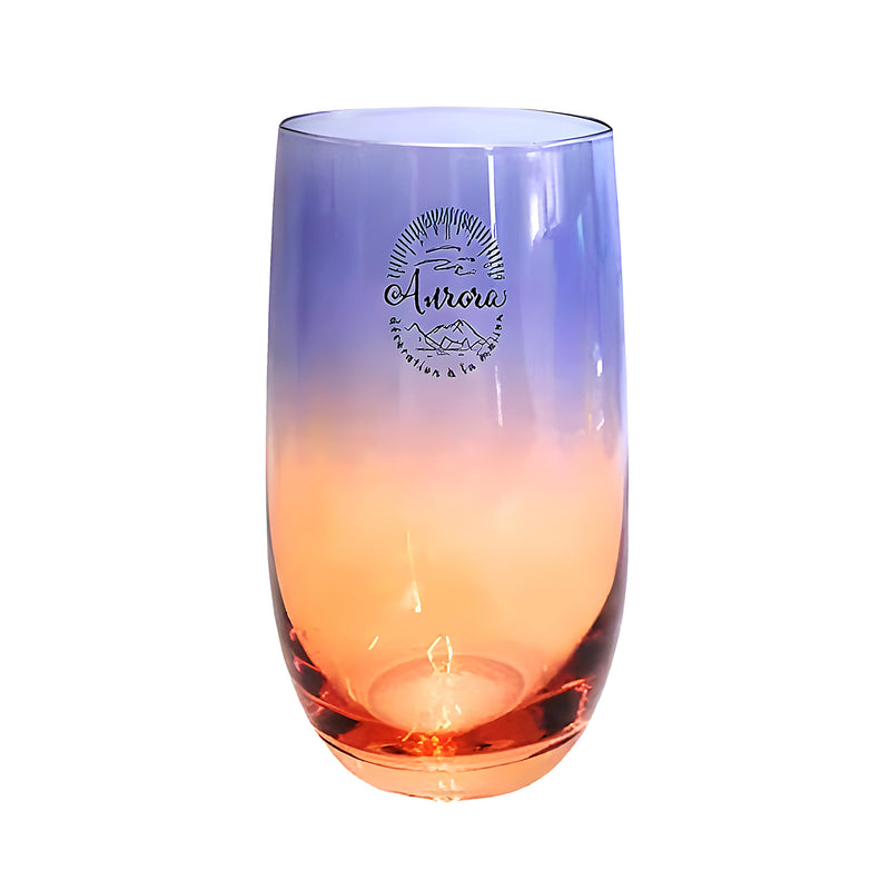 Soda Glass Aurora Series Purple & Orange