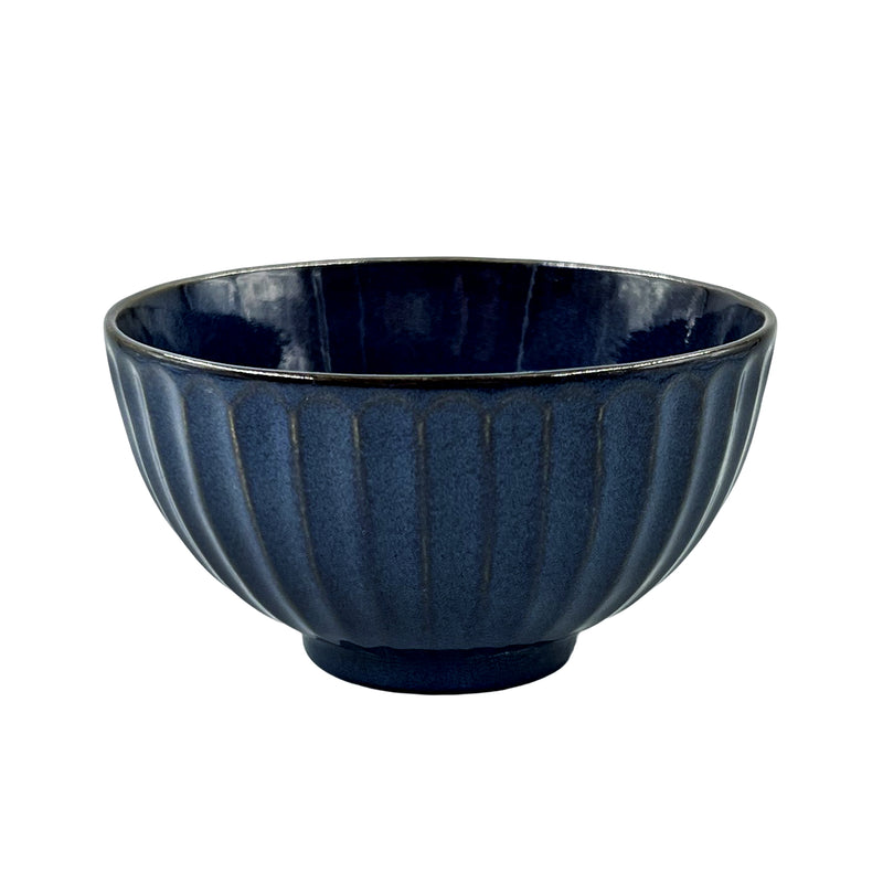Japanese Ceramic Rice Bowl 12cm Tokusa Indigo