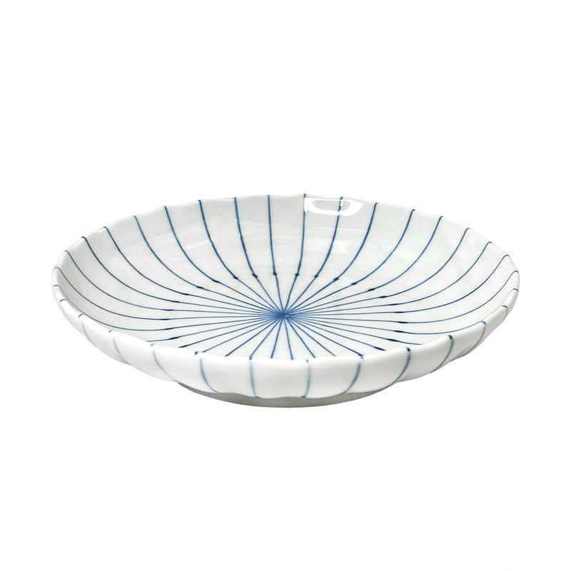 Japanese Ceramic Side Plate 16.5cm Focused Line