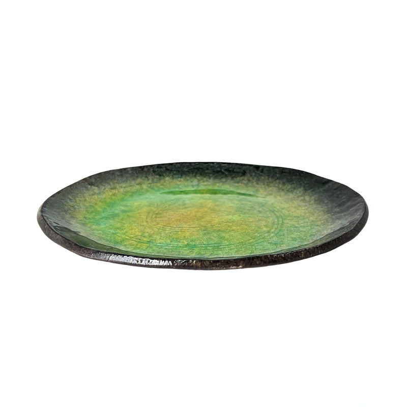 Japanese Serving Plate Oval 18cm Enchanting Emerald Oasis