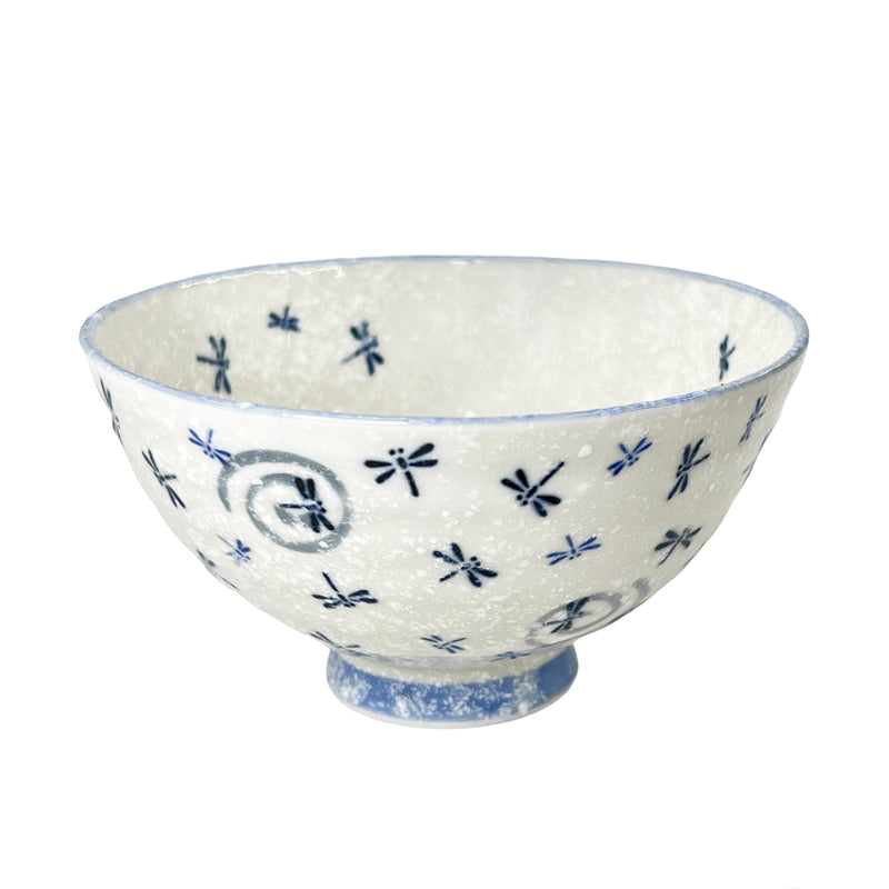 Japanese Ceramic Rice Bowl 12cm Dragonfly