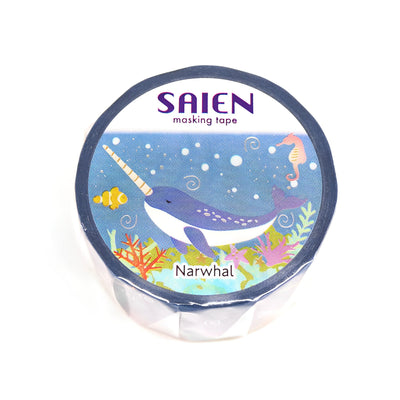 Saien Masking Tape Series Narwhal