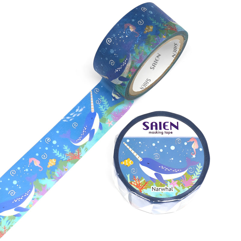 Saien Masking Tape Series Narwhal