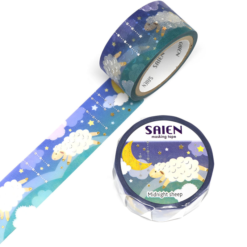 Saien Masking Tape Series Midnight Sheep