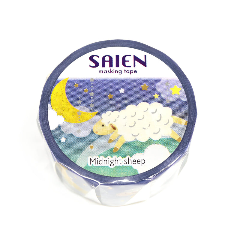 Saien Masking Tape Series Midnight Sheep