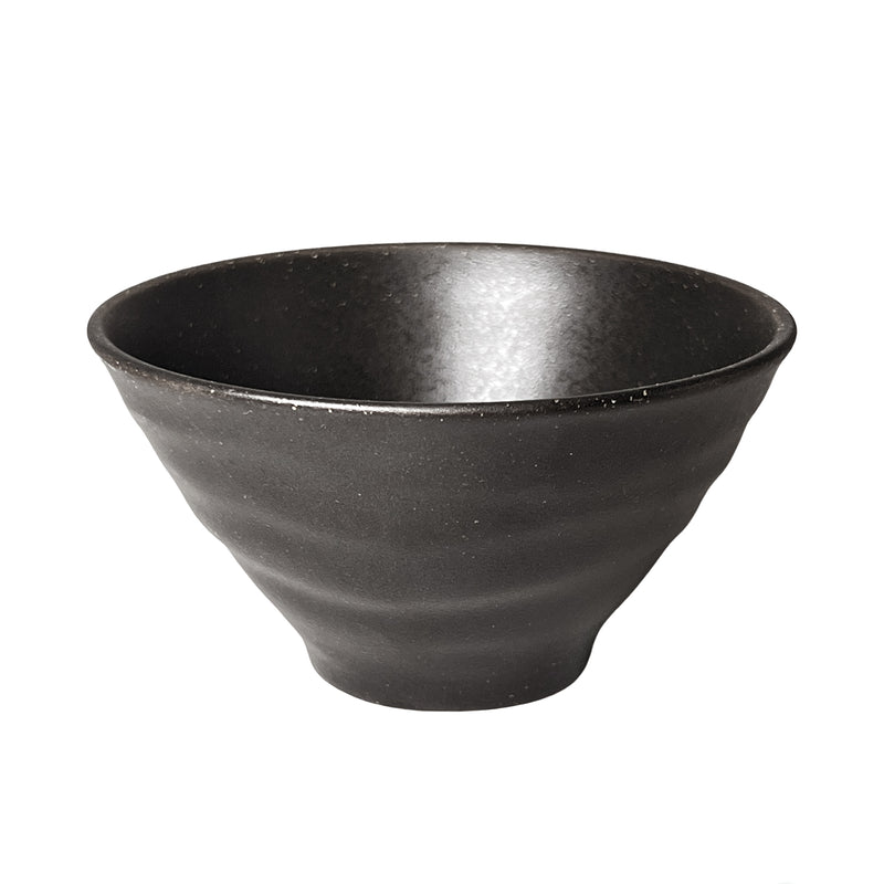 Japanese Ceramic Rice Bowl 11.5cm Deep Black
