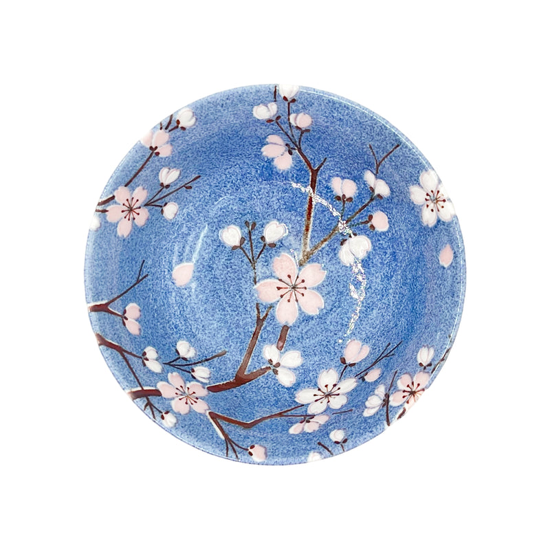 Japanese Noodle Bowl 15.5cm Sakura Blossom Blue