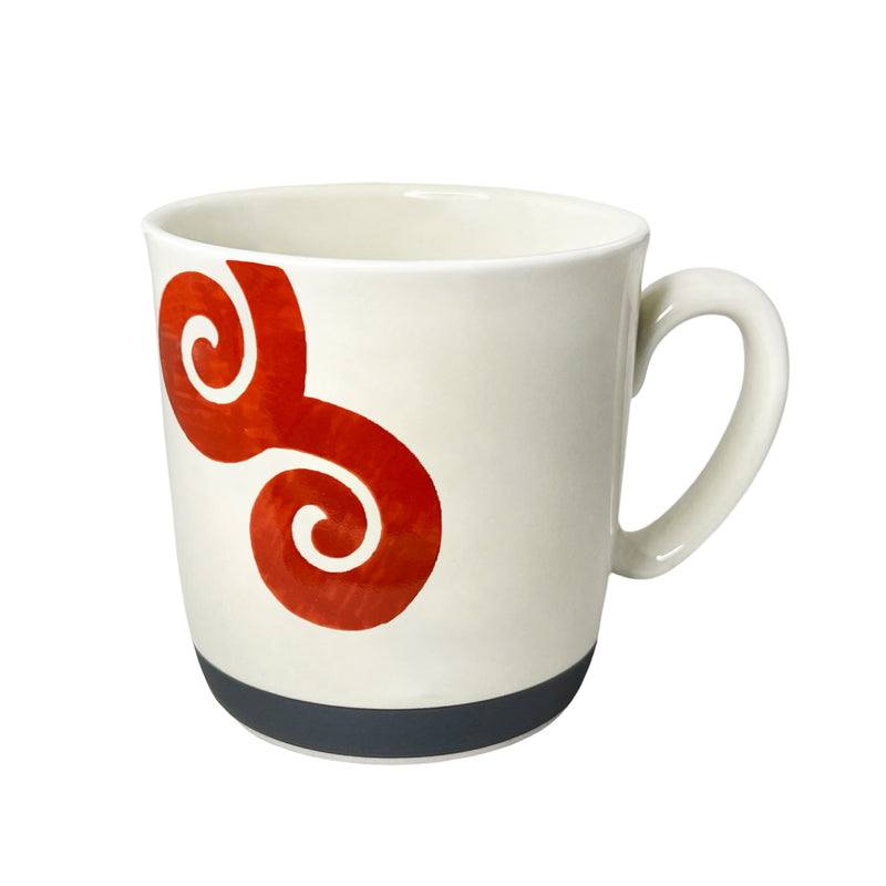 Japanese Arita Ware Cup Mug With Handle Red Vine 450ml