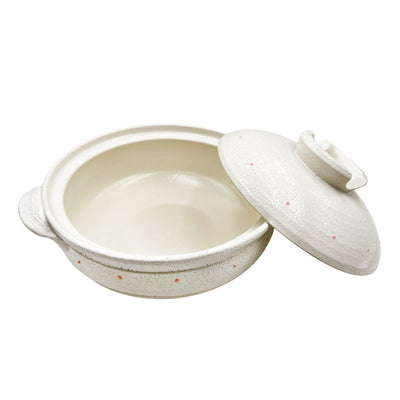 Kotobuki Clay Pot White Japanese Pottery