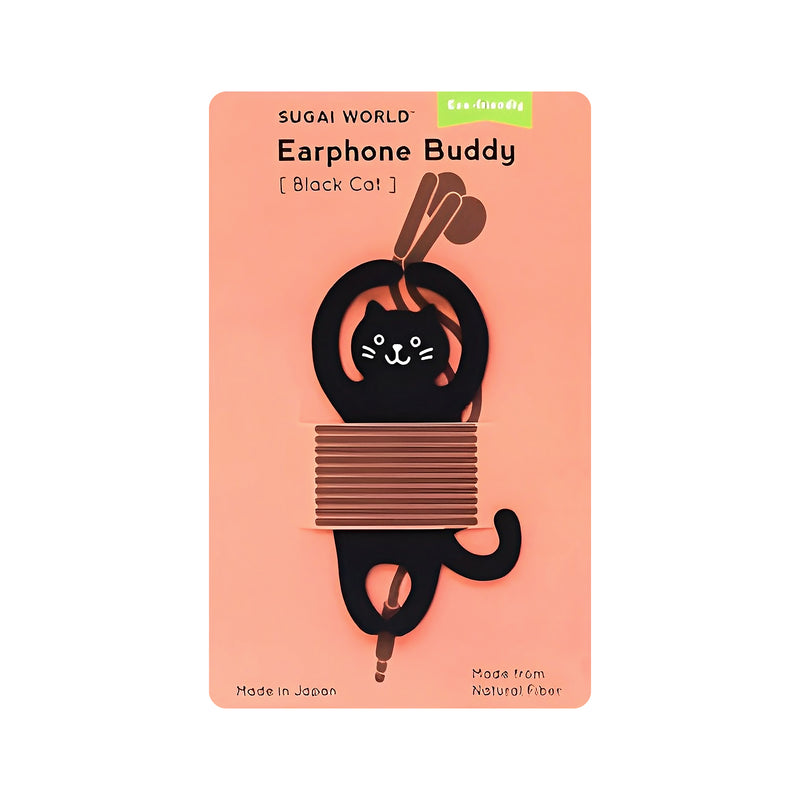 Earphone Buddy Series Black Cat