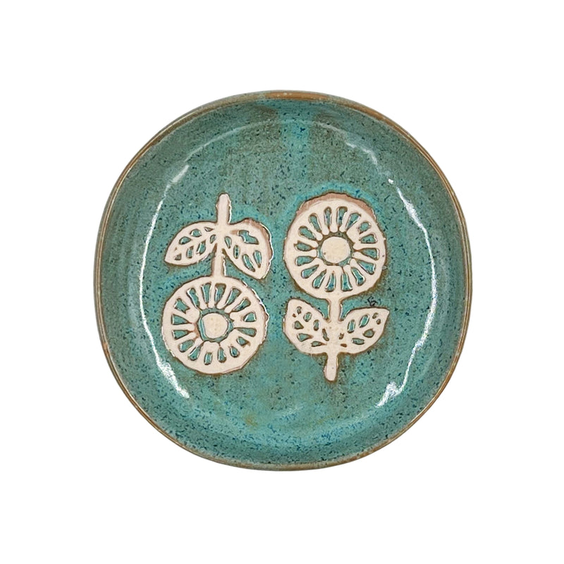 Ceramic Sauce Dish Small Plate Beryl Green 10.8cm