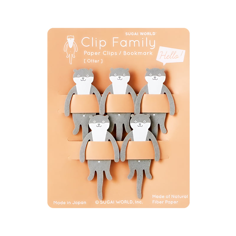 Clip Family Series Bookmark Otters