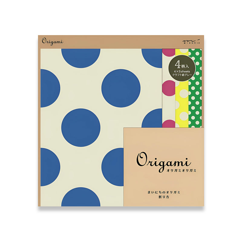 Origami Craft Multi-dot Pattern 4 Colour Set 20 Sheets