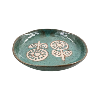 Ceramic Sauce Dish Small Plate Beryl Green 10.8cm