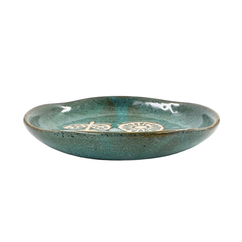 Ceramic Sauce Dish Small Plate Beryl Green 10.8cm