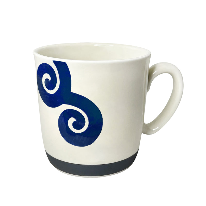 Japanese Arita Ware Coffee Mug Blue Vine Mug