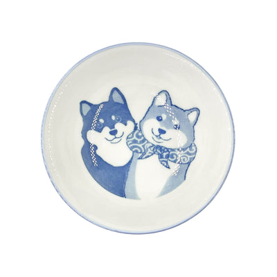 Japanese Ceramic Rice Bowl 14cm Shiba Brothers Blue