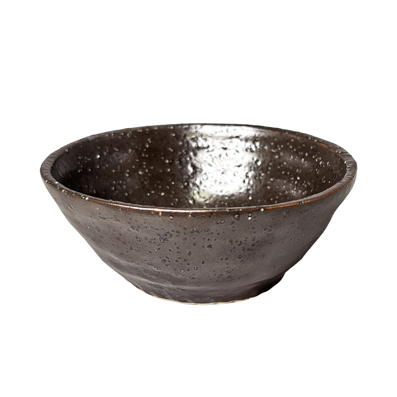 Japanese Ceramic Sauce Dish 9cm Brown Clay