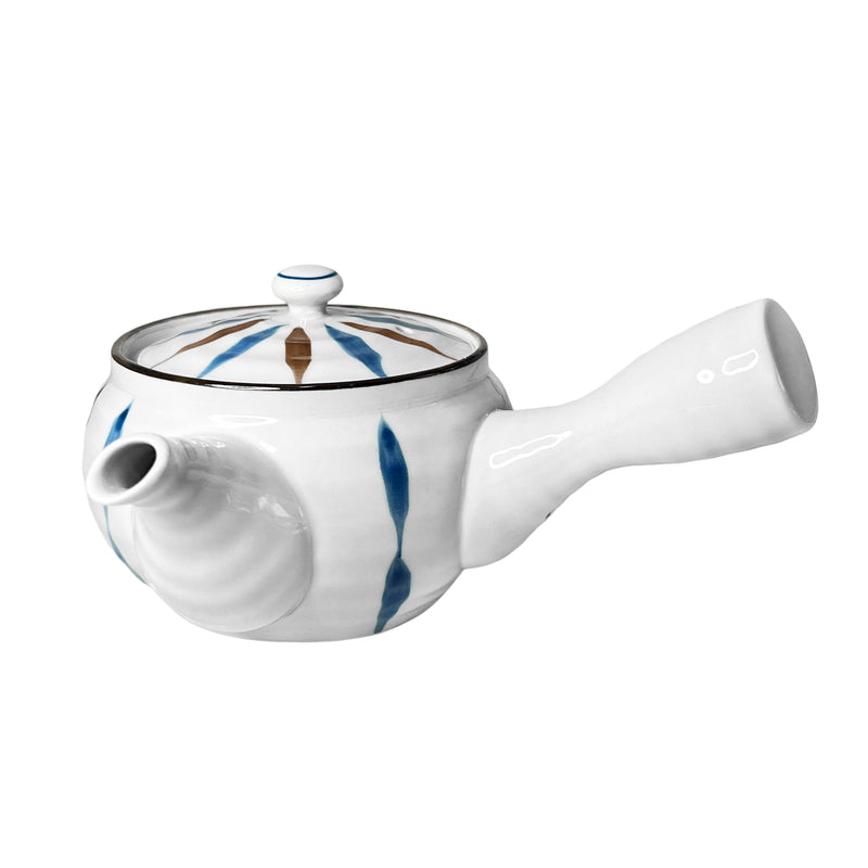 Japanese Ceramic Tea Pot With Handle Dyed Tususa