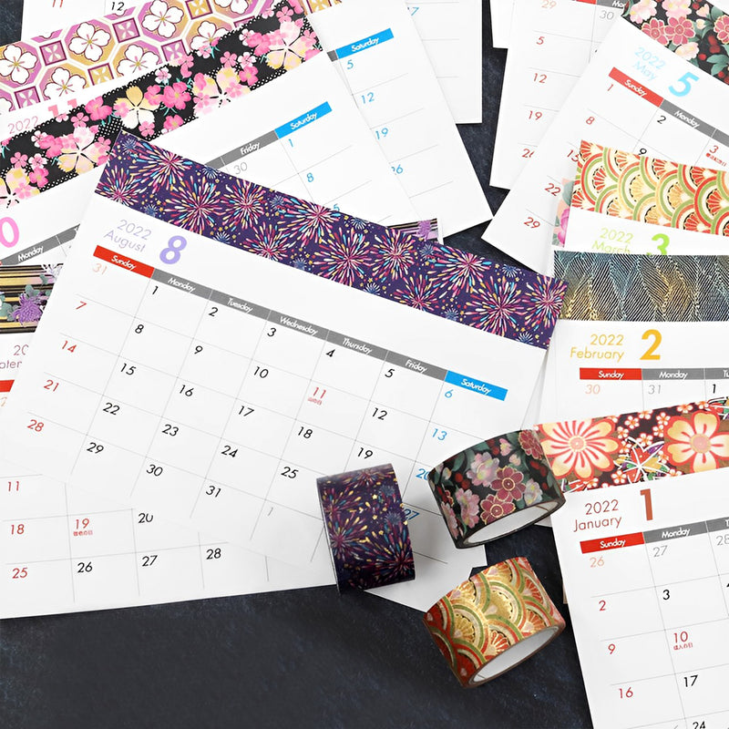Kimono美 Masking Tape Series Sakura ( Gold Leaf Gradation )