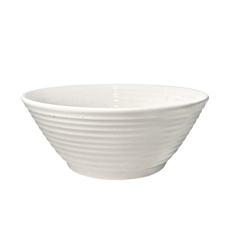 Japanese Ceramic Rice Bowl 13.5cm Spiral White