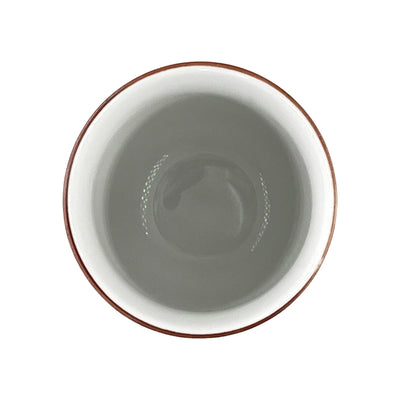 Japanese Ceramic Tea Cup Red Plaid & Black 300ml