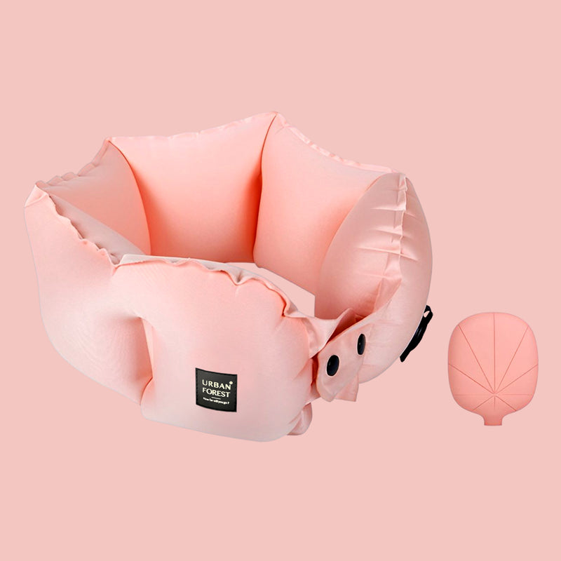 Urban Forest Tree Inflatable Neck Pillow Sakura Pink