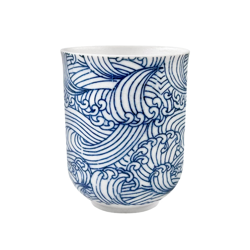 Japanese Tea Cup Blue Waves 300ml