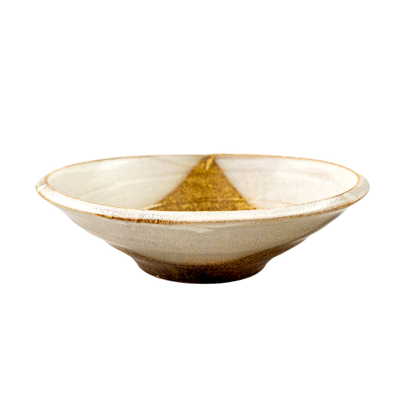 Japanese Large Serving Bowl Ceramic 23cm Gold