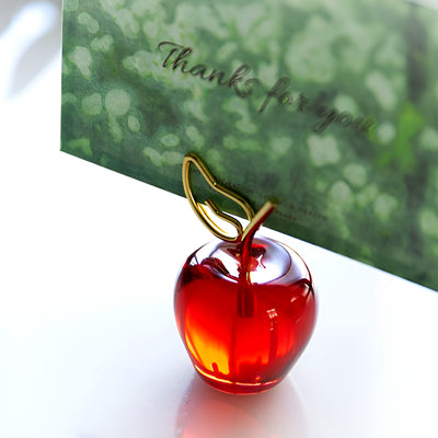 Acrylic Fruit Series Card/Postcard/Memo/Photo Holder Red Apple