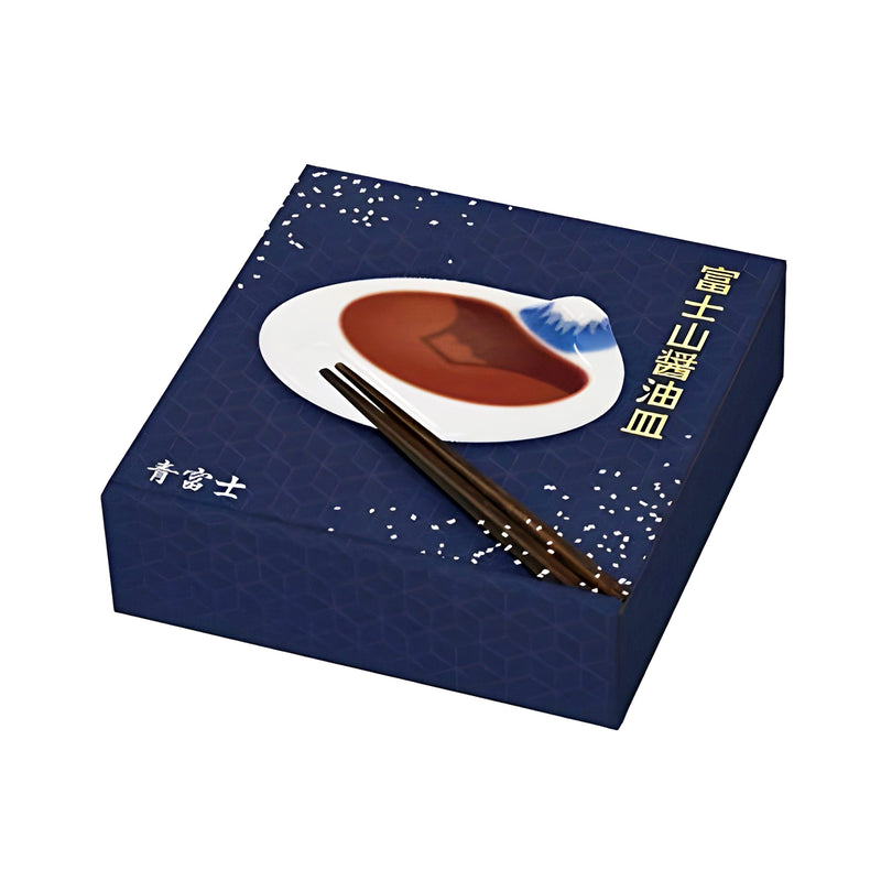 Mount Fuji Soy Sauce Dish Series Blue