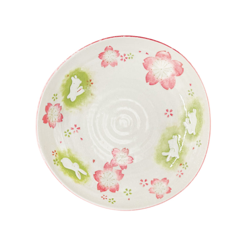 Japanese Ceramic Side Bowl 11cm Peach Blossom & Rabbit